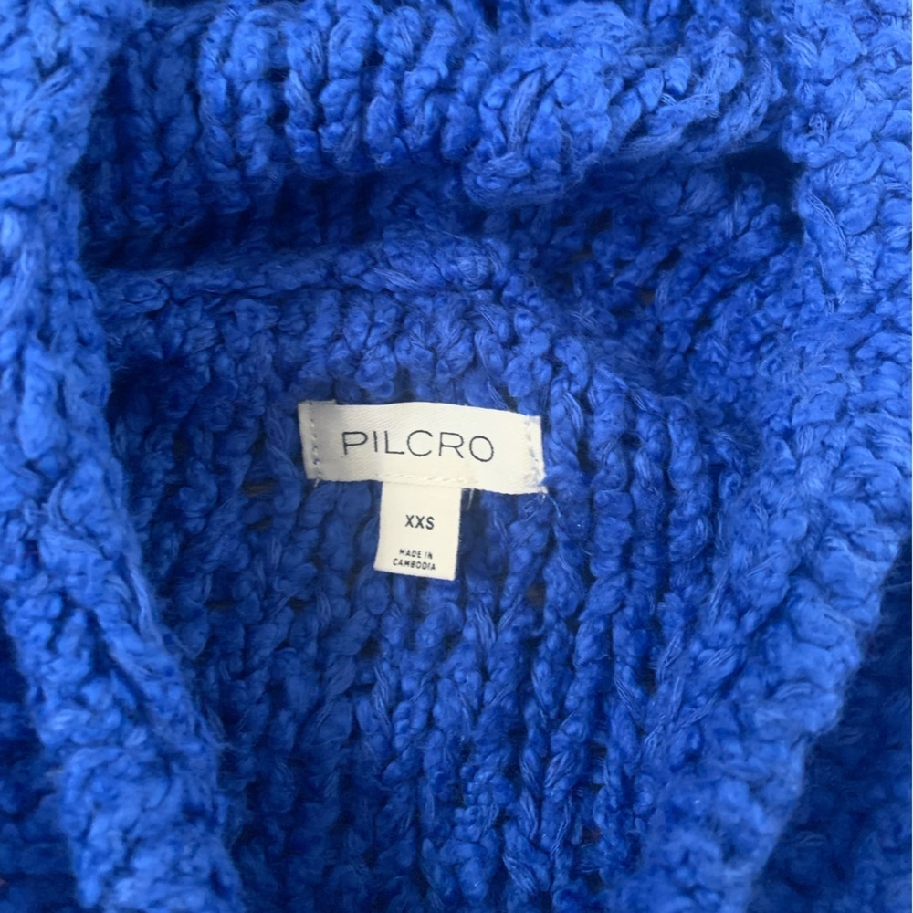 Anthropologie Pilcro Sailcloth Hooded Sweater Size XXS (Oversized) - Blue - NWOT - Picture 11 of 12